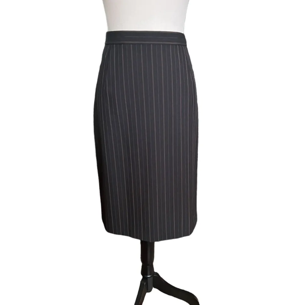 Vintage Miss Dorby 2 piece pin stripe office/dinner outfit. Sz.10 Black - Image 3
