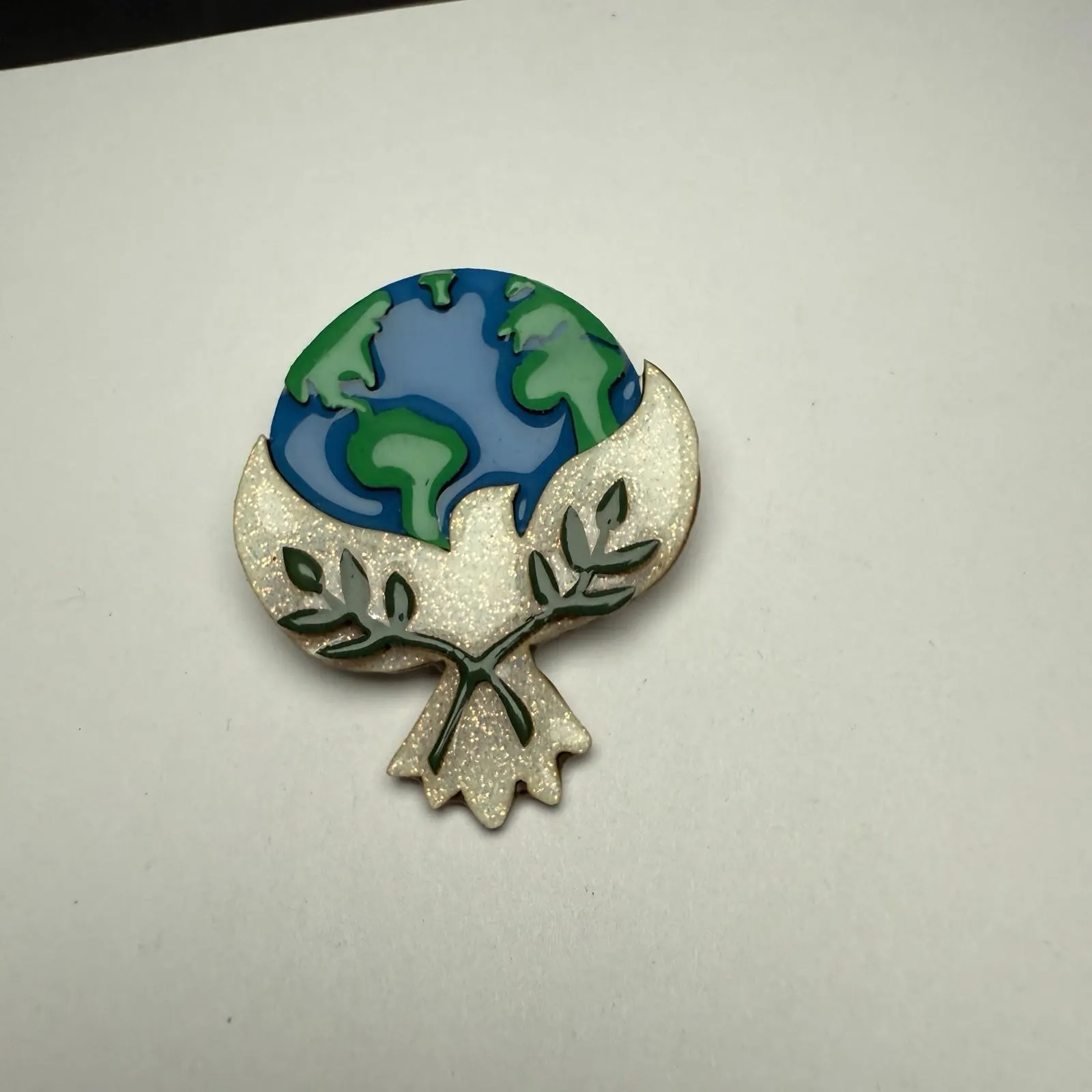 Peace on Earth Dove of World Peace & Olive Branch Designs By Lucinda Brooch Pin - Image 11