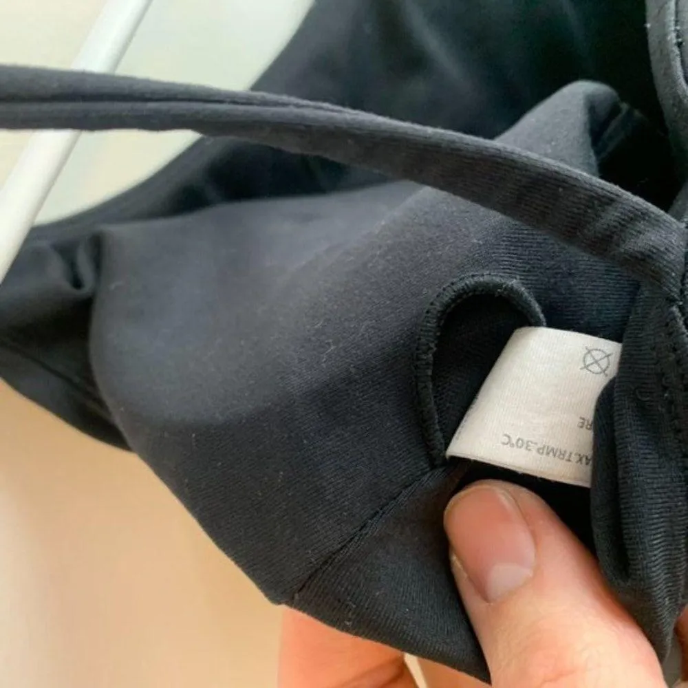 Unknown Brand Black Shelf Bra Crop Tank Top Size M - Image 3