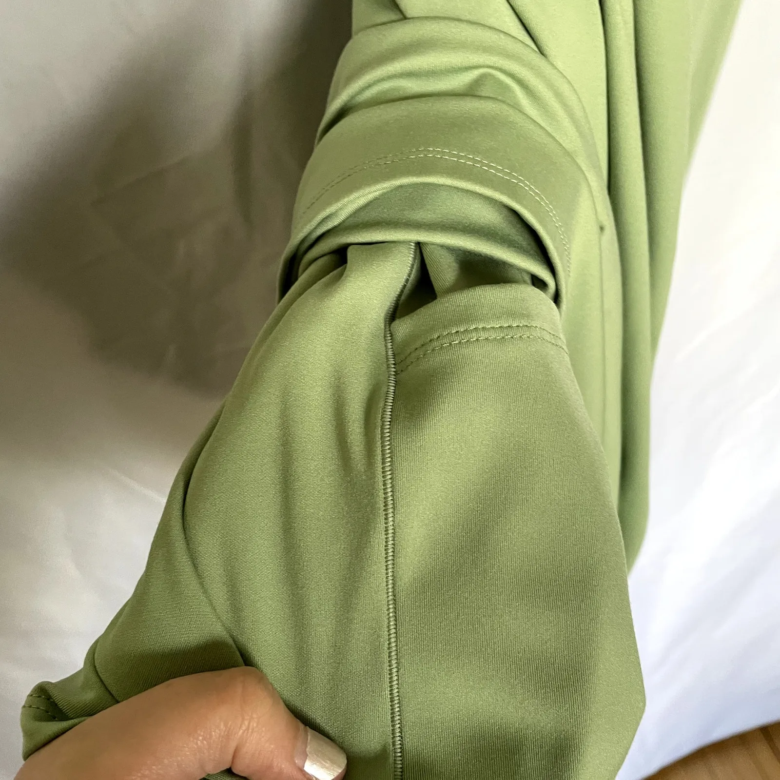 Madewell athleisure minidress built in shorts pocket racerback straps green XL - Image 8