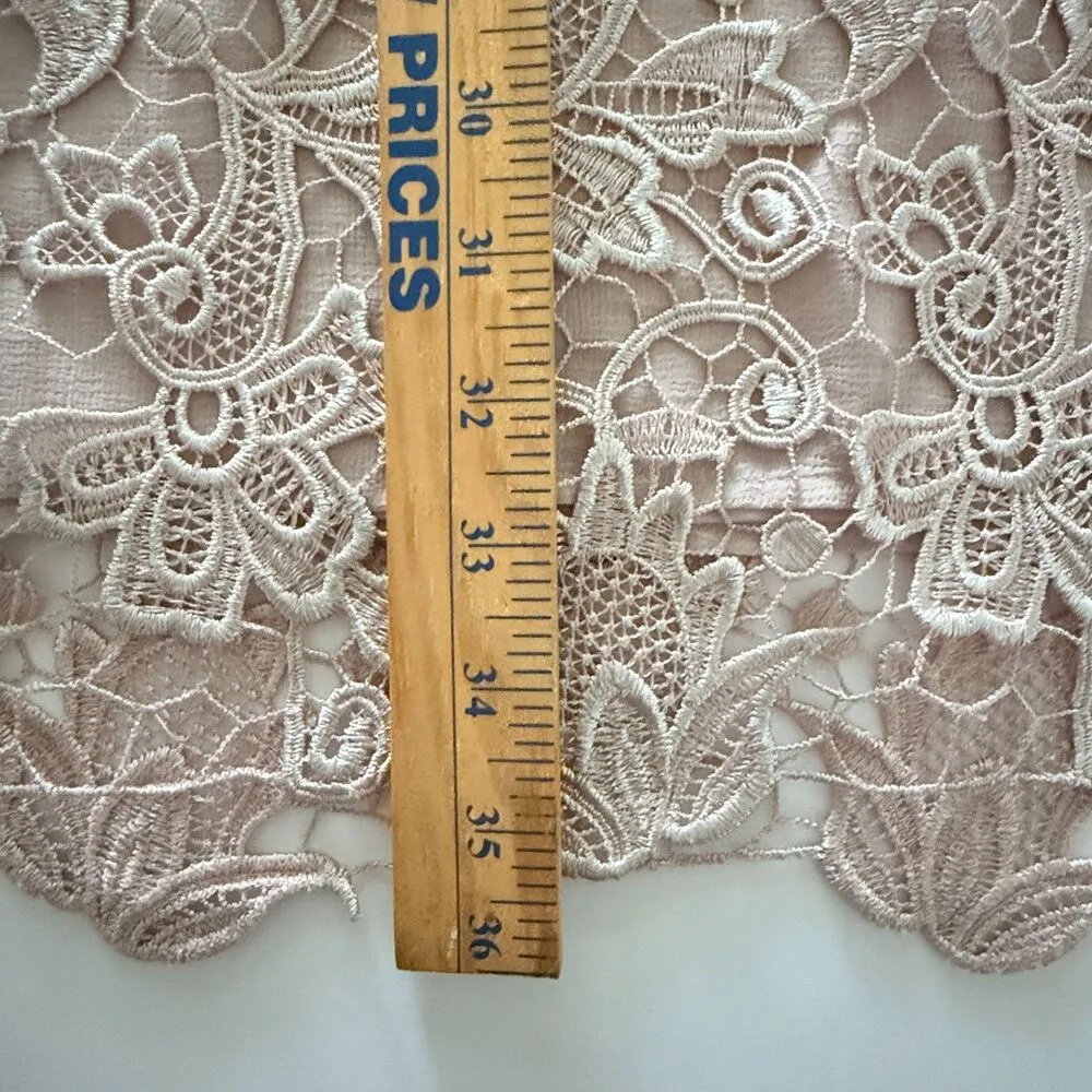 Free People Margot Lavender Lace Gold Shimmer Plunge Racerback Bodycon Dress 12 - Image 5