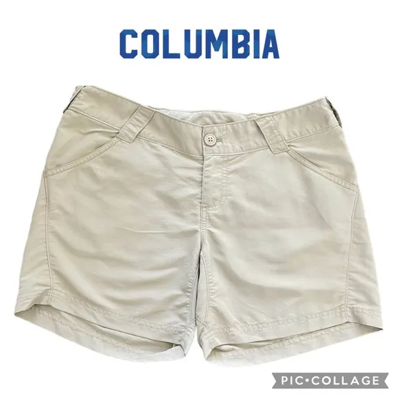 Columbia Bonehead women PFG beige tan shorts size M - Image 3