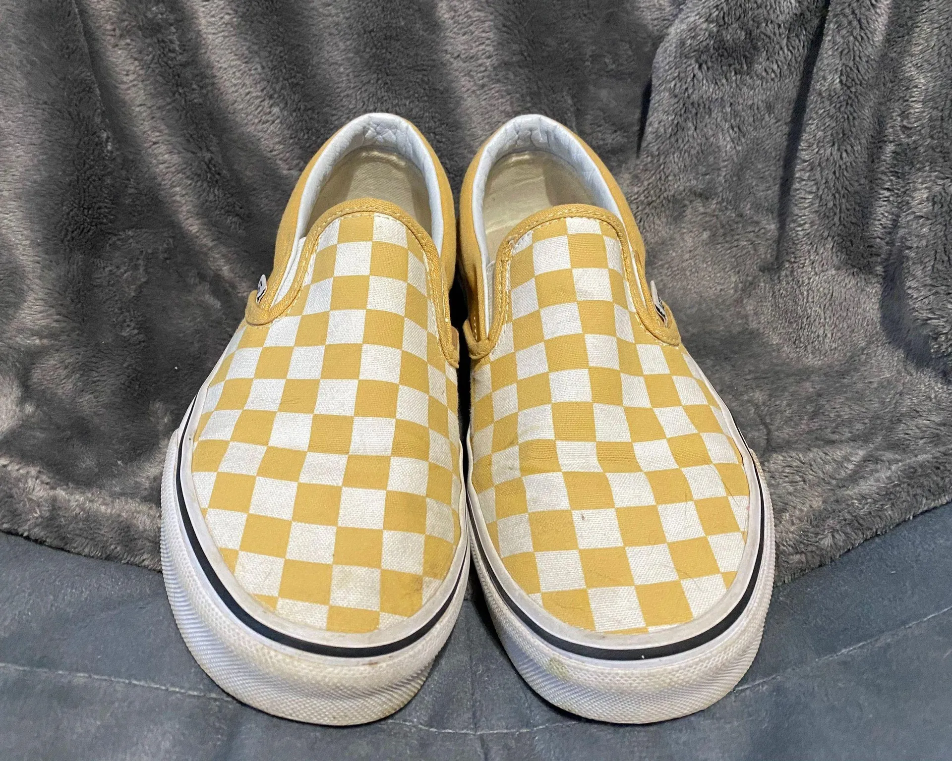 Vans Yellow Checkerboard Slip-On - Image 2
