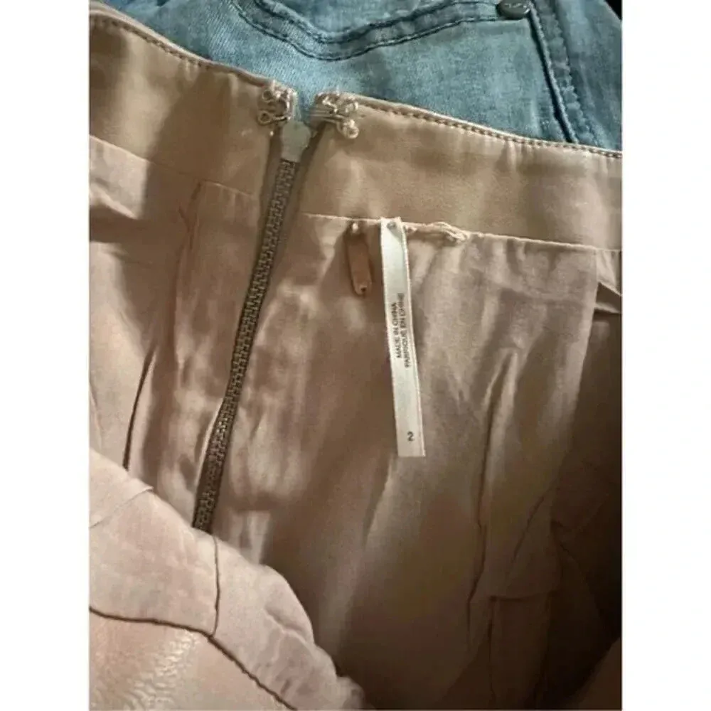 Free People Mini Skirt Size 2 – Pink‎ Peach A-Line High Waist Casual Boho Style - Image 5