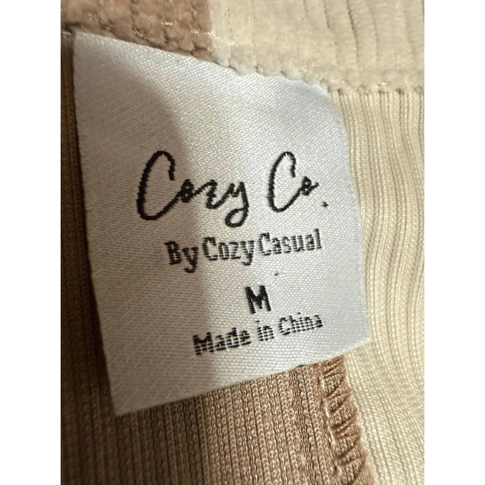 Cozy Casual Multicolor Colorblock Corduroy Long Sleeve Button Up Shirt Jacket M - Image 3