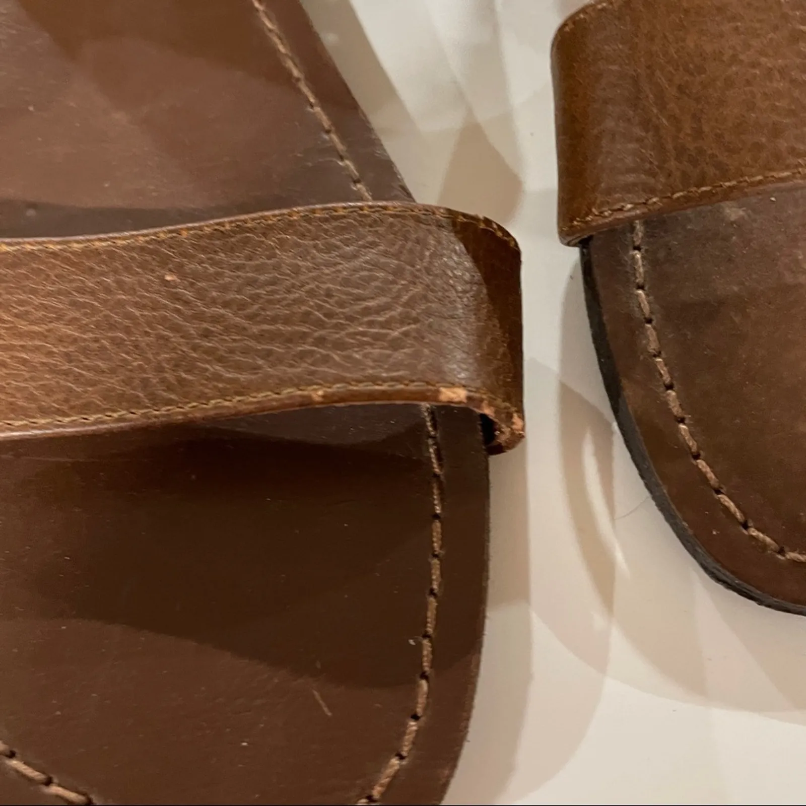 Steve Madden Sincere Brown Faux Leather Strappy Back Sandals Size 7.5‎ - Image 9