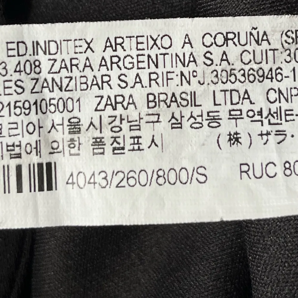 Zara High Rise Straight Leg Slit Ankle Dress Pants Black Size Small - Image 6