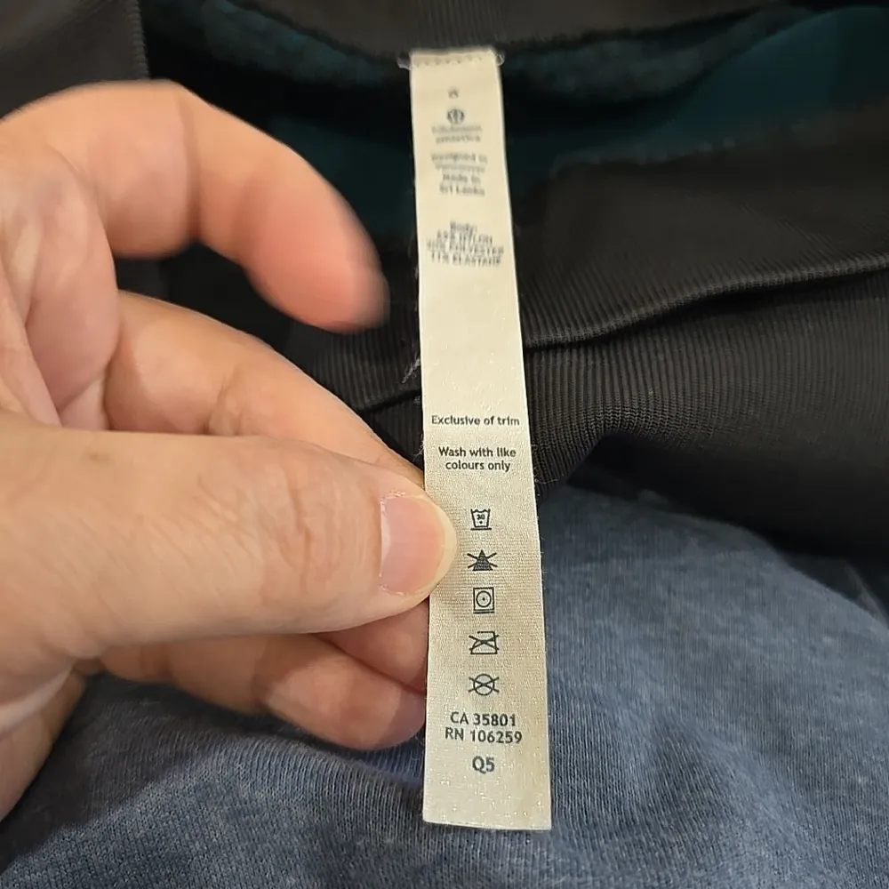 Lululemon Wunder Under Full Length High Waist Green Gray Leggings Size 8 Texture - Image 6