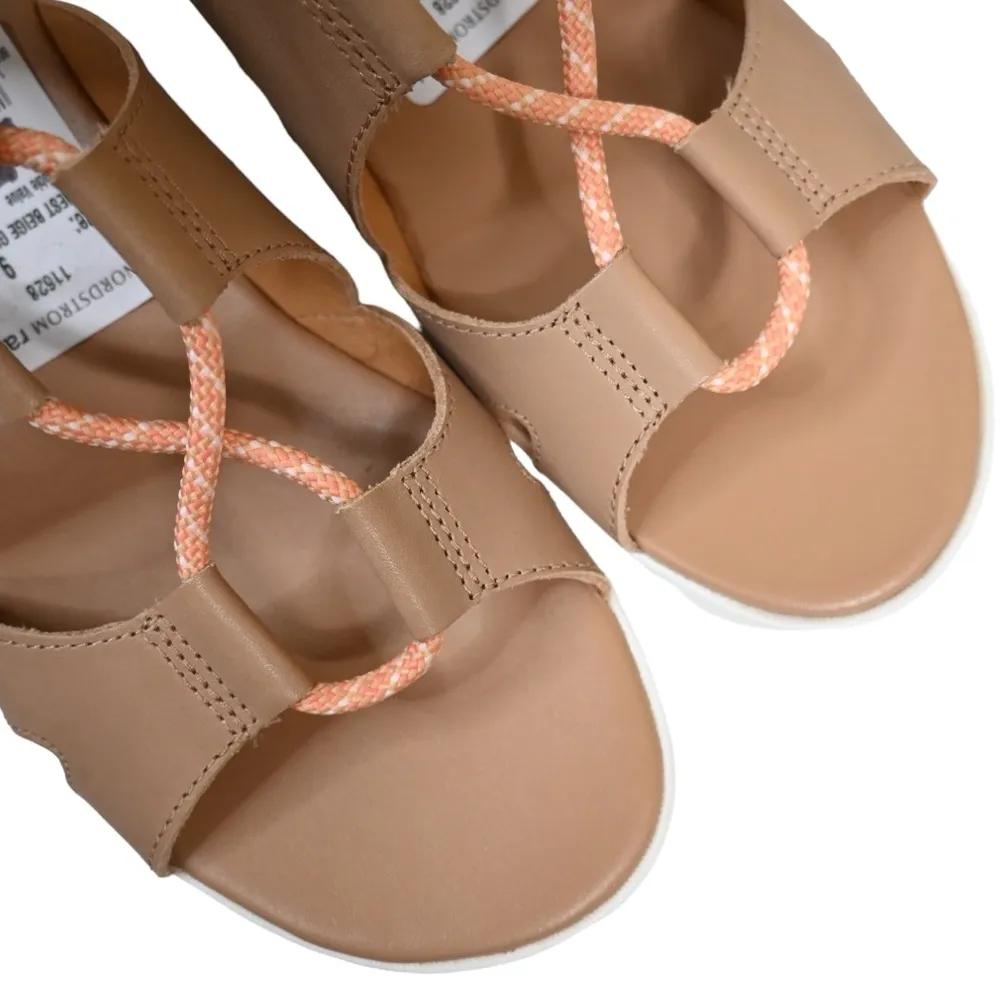 SOREL Womens 9 Cameron Platform Gladiator Sandal in Honest Beige/Gum NEW - Image 7