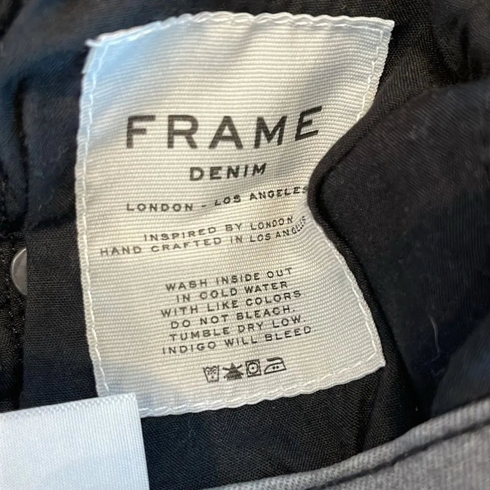 Frame Jeans Le Skinny de Jeanne Low Rise Stretch Distressed Denim Gray - Image 10