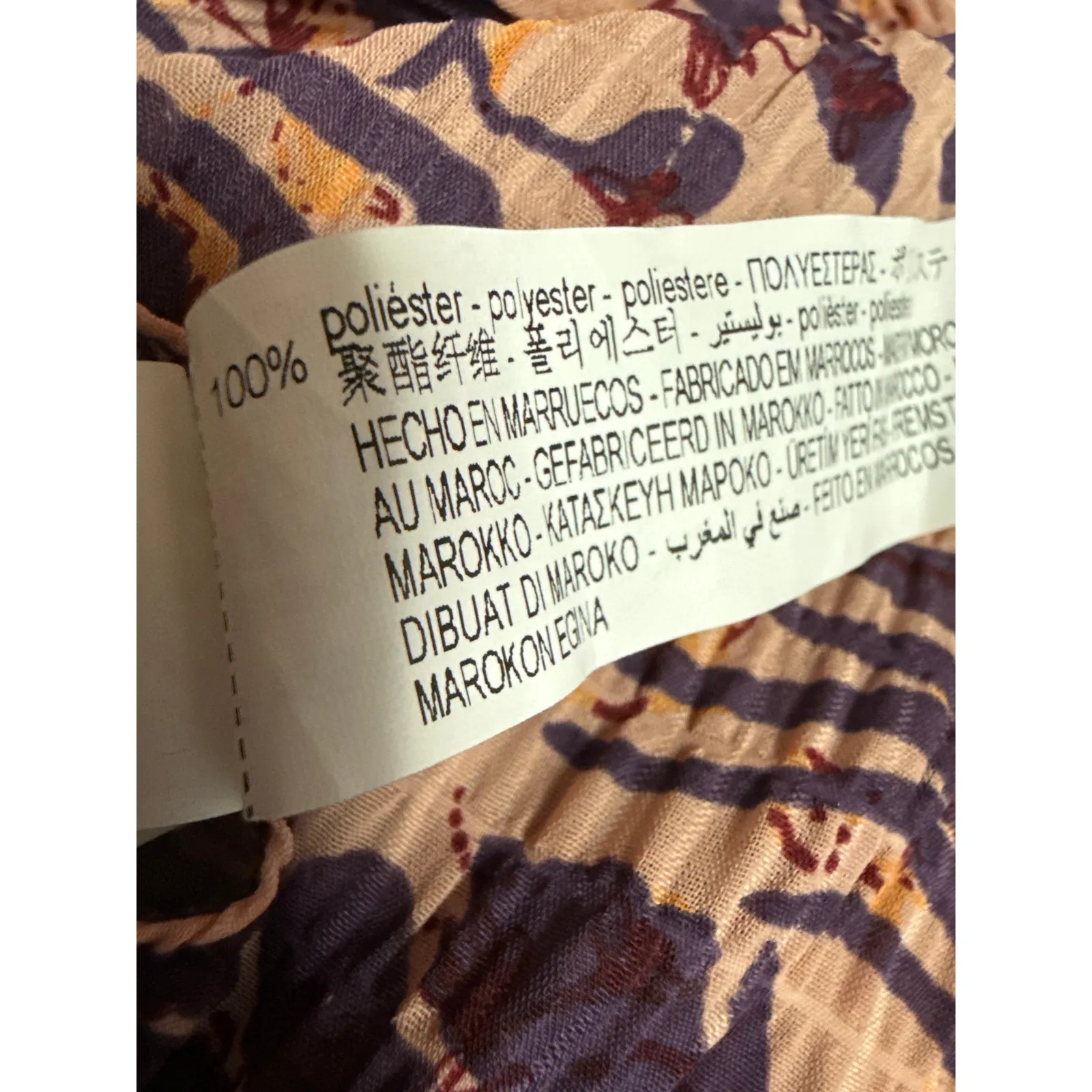 NEW Zara Purple Floral Wrap Coastal Print Zipper Midi Sarong Pencil Skirt Size S - Image 5