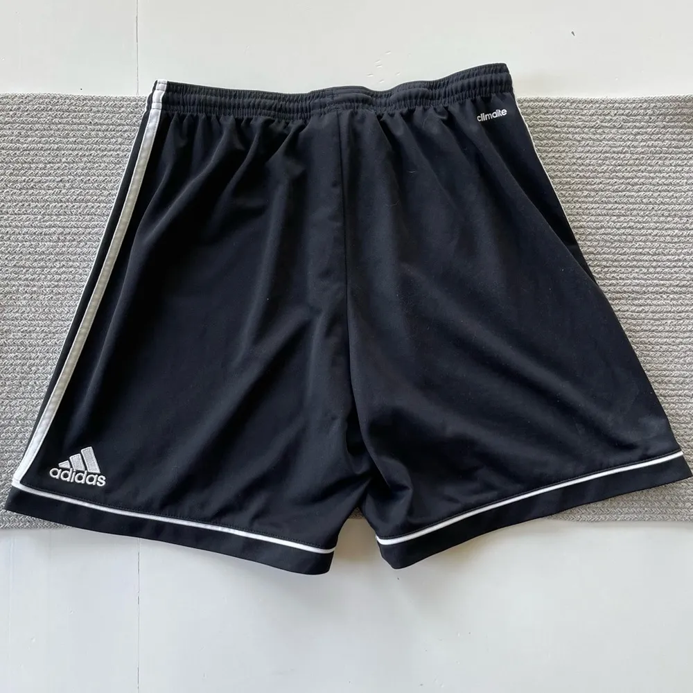 Adidas Black White Stripes Soccer Shorts Size Medium Number 12 - Image 3
