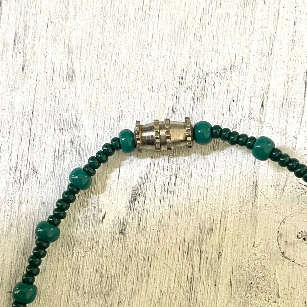 Green Jasper hematite pendant necklace - Image 6