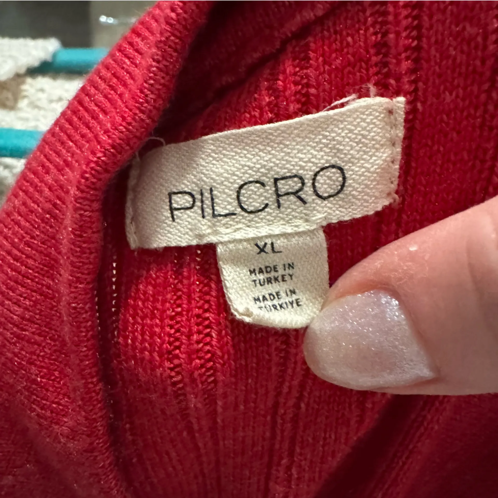 Pilcro Red Cropped Sweater XL - Image 3