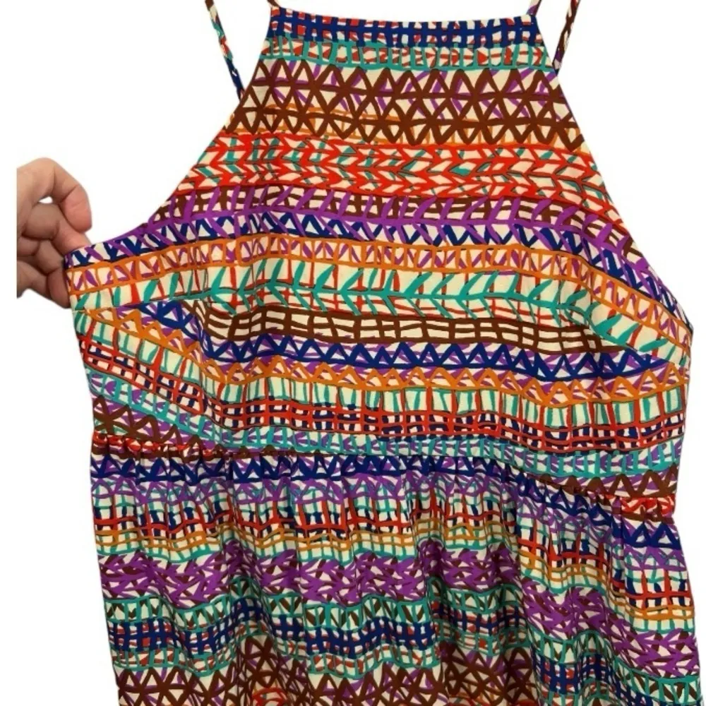 CeCe Annabelle Colorful Striped Maxi Sun Dress Size 6 Resortwear Vacation Travel - Image 7