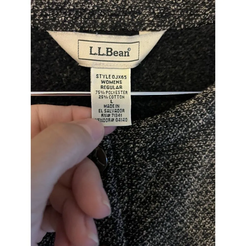 LLBean Jacket Women Sz L Cardigan Academia Cabincore Gorpcore Vintage Button - Image 2