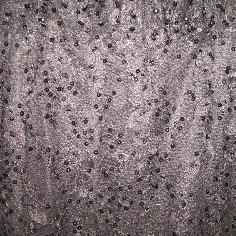 MAC DUGGAL 20889 Womens Black Sheer Applique Bustier Gown  with Feather Straps - Image 10