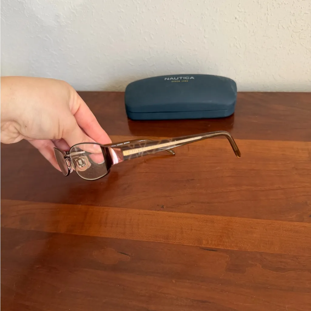 Ellen Tracy Levana Brown Eye Glasses Eyewear 135 mm Full Rim Frames Classic - Image 3