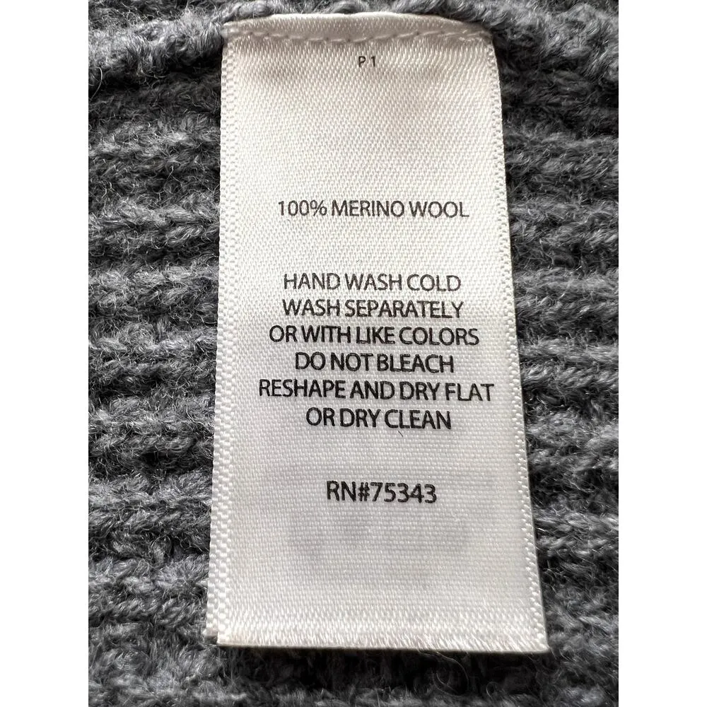 Willi Smith women's size small cardigan wool oversized open front draped collar - Image 3