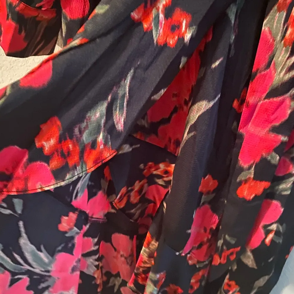 Sofia Vergara NEW Women's Plus Faux Wrap Ruffle Dress Mid Calf Length XXXL 22 - Image 9