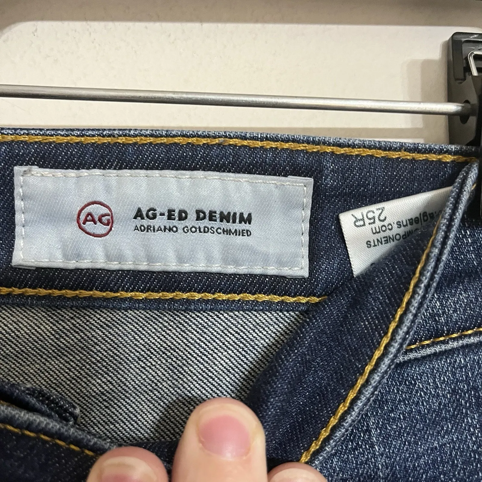 AG-ED Adriano Goldschmied Size 25R The Farrah High Rise Skinny Ankle Jeans - Image 4