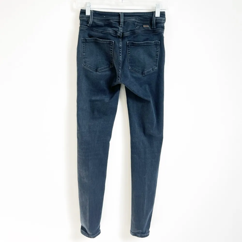 Prana Low Rise Skinny Jeans Medium Wash Stretchy Women’s Size 2 Solid Blue - Image 2