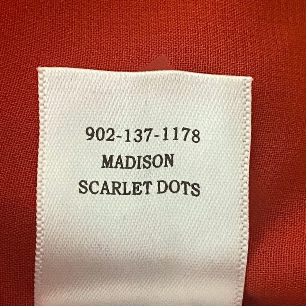 RAILS “Madison” ruffle wrap mini dress in “Scarlet Dots”. Size Large. EUC - Image 11