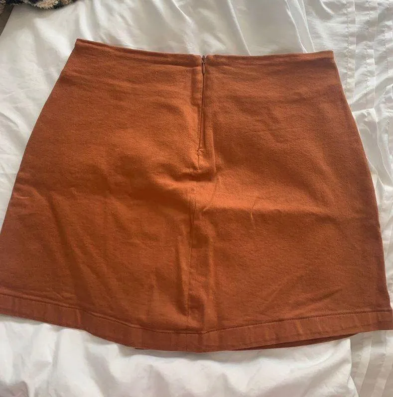 Women’s Mini Skirt Size Small Orange - Image 3