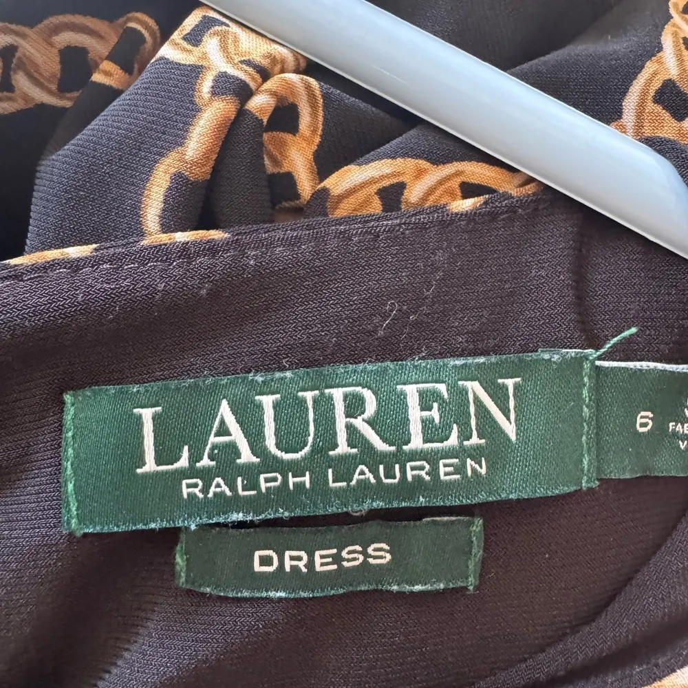 Ralph Lauren Black Chained High Neck Dress - Image 5