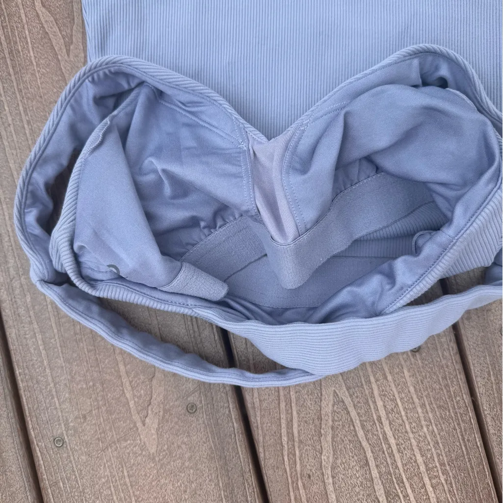 Alo Women's elevate lavender ribbed built in bra tank top XS - Image 6