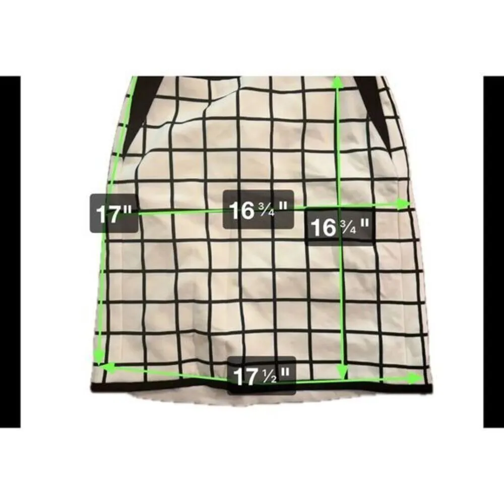 White House Black Market Pencil Skirt Size 2 White Black - Image 4