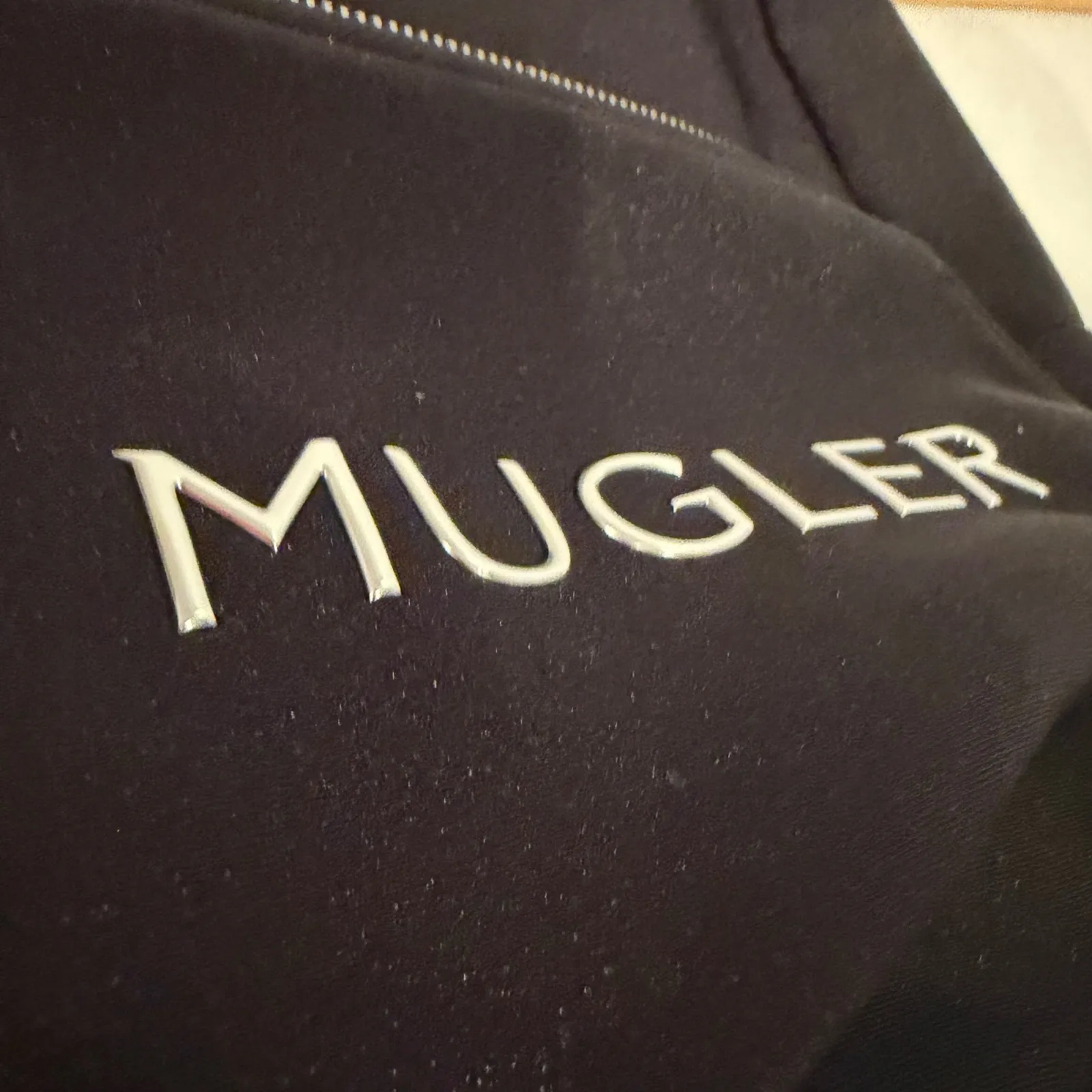 Mugler Logo Backpack Travel School Bag Women's Black 15" x 13" Quiet Luxury NEW - Image 5