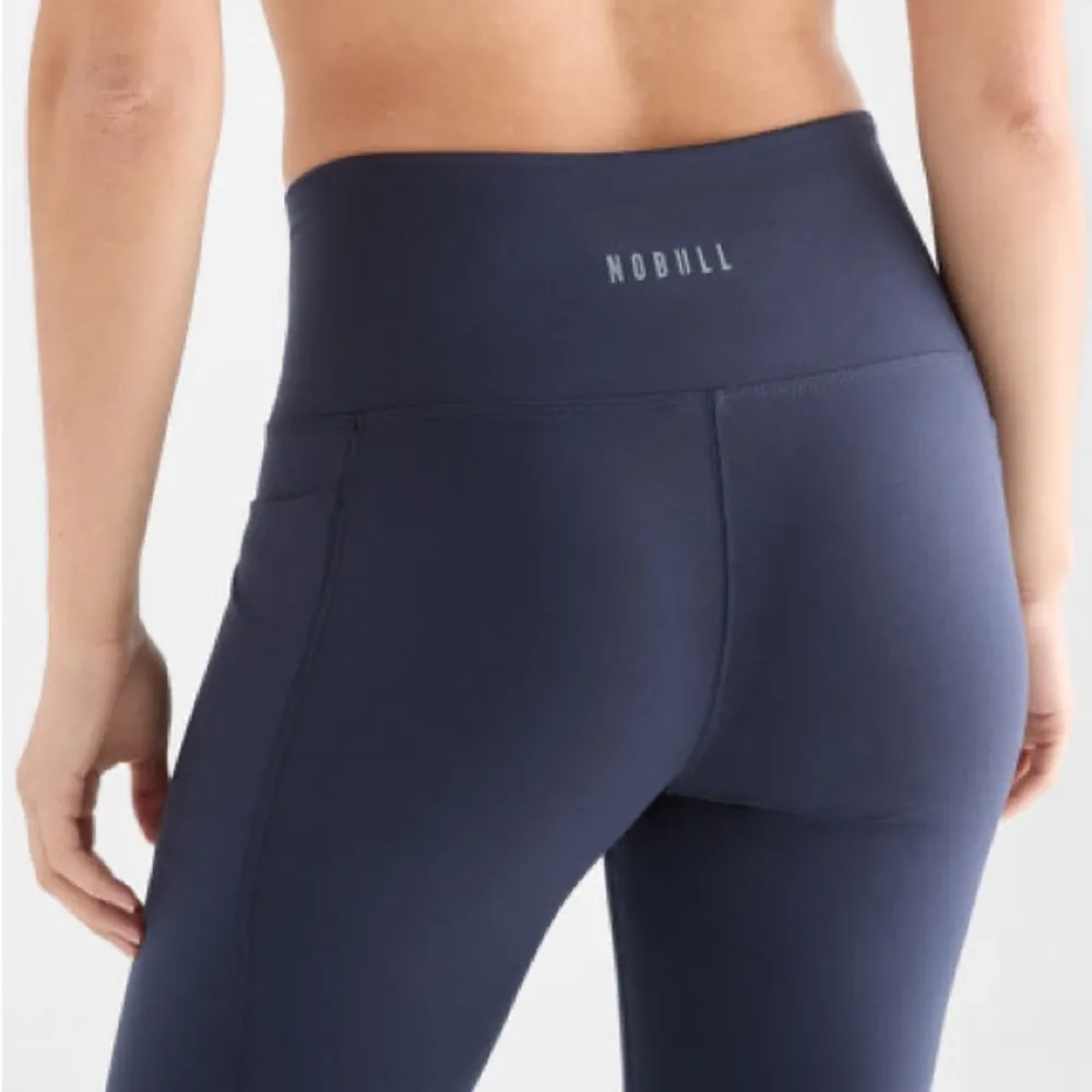 NOBULL Women’s Small High Rise Matte‎ Athletic Tight Navy Blue Workout Leggings - Image 3