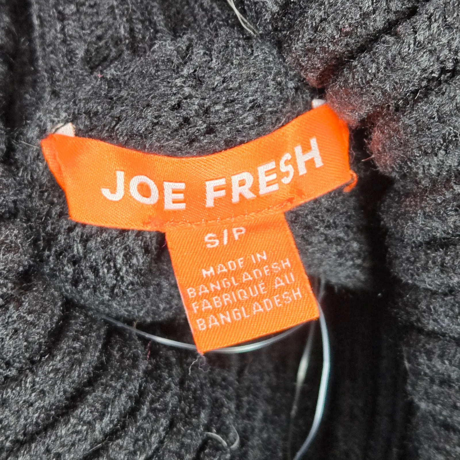 Joe Fresh Women's Small S P Black Acrylic Turtleneck Sweater Long Sleeve - Image 3