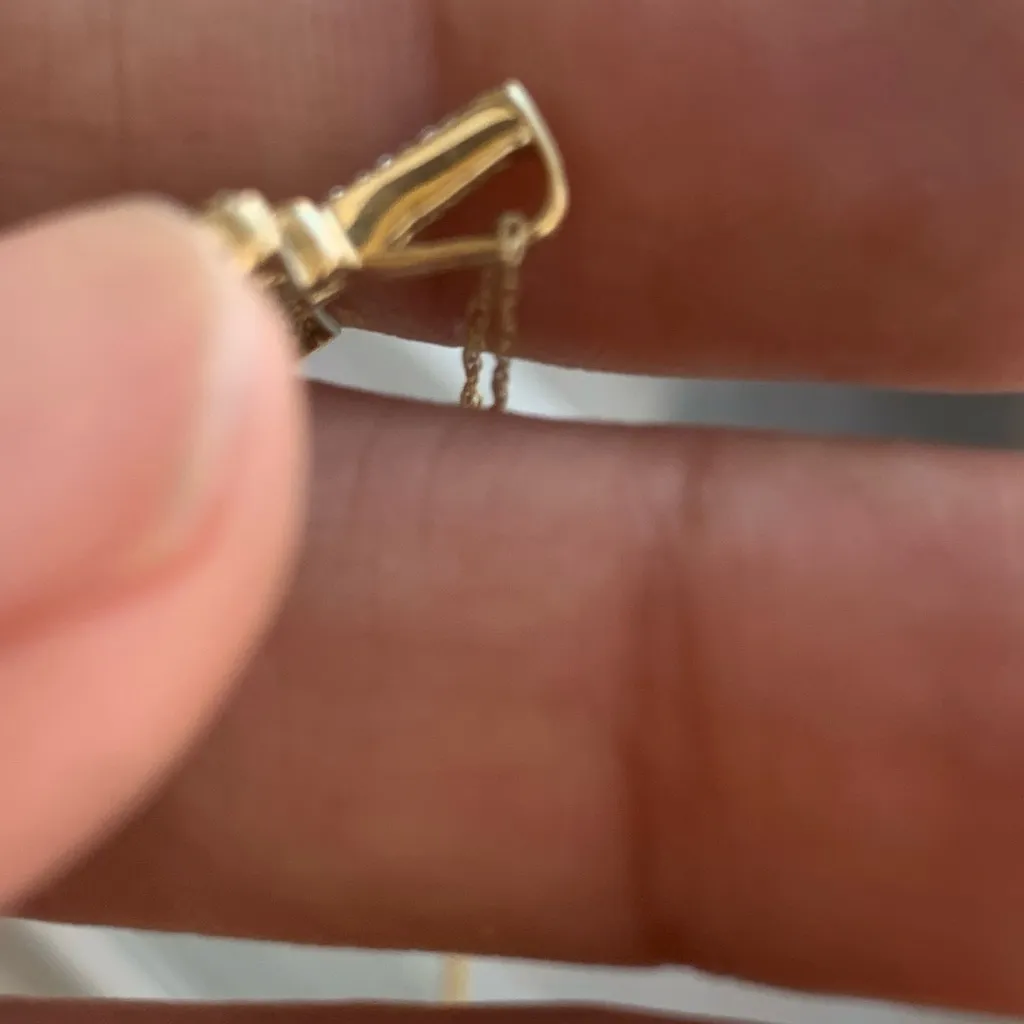 10kt Gold Cross With Chain - Image 3