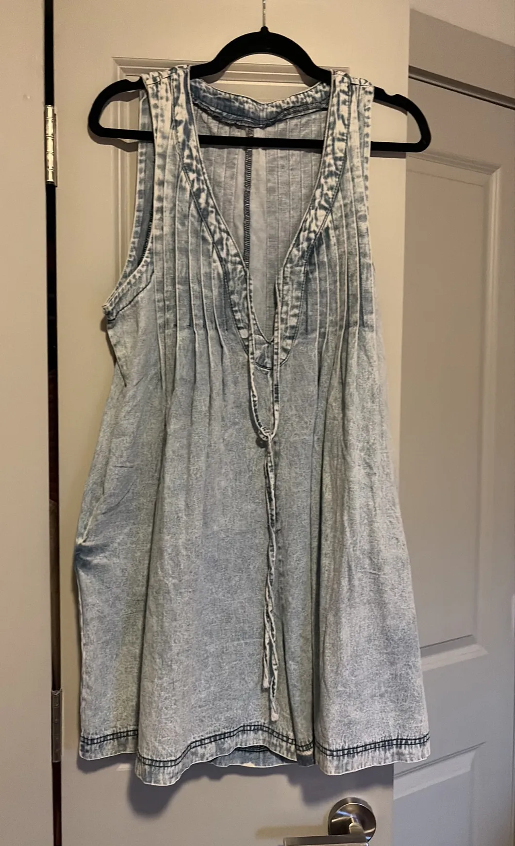 Senna Mae Denim Romper Blue - Image 1