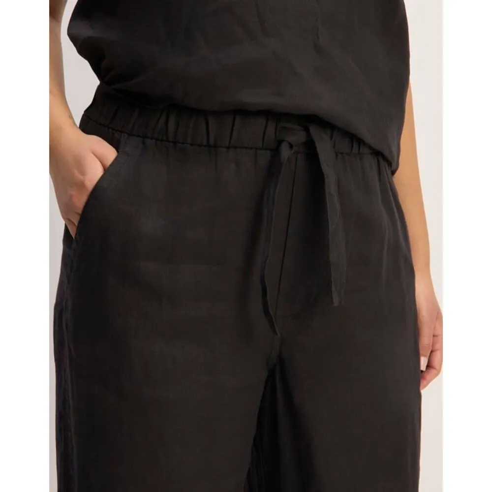 Everlane The Linen Pull-On Barrel Pant in Black XS - Image 2