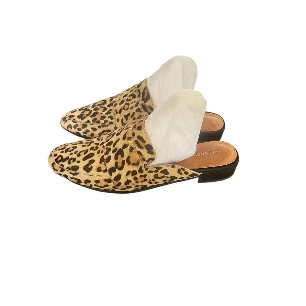Halogen Violet Leopard Calf Hair Mules Size 8.5M - Image 9