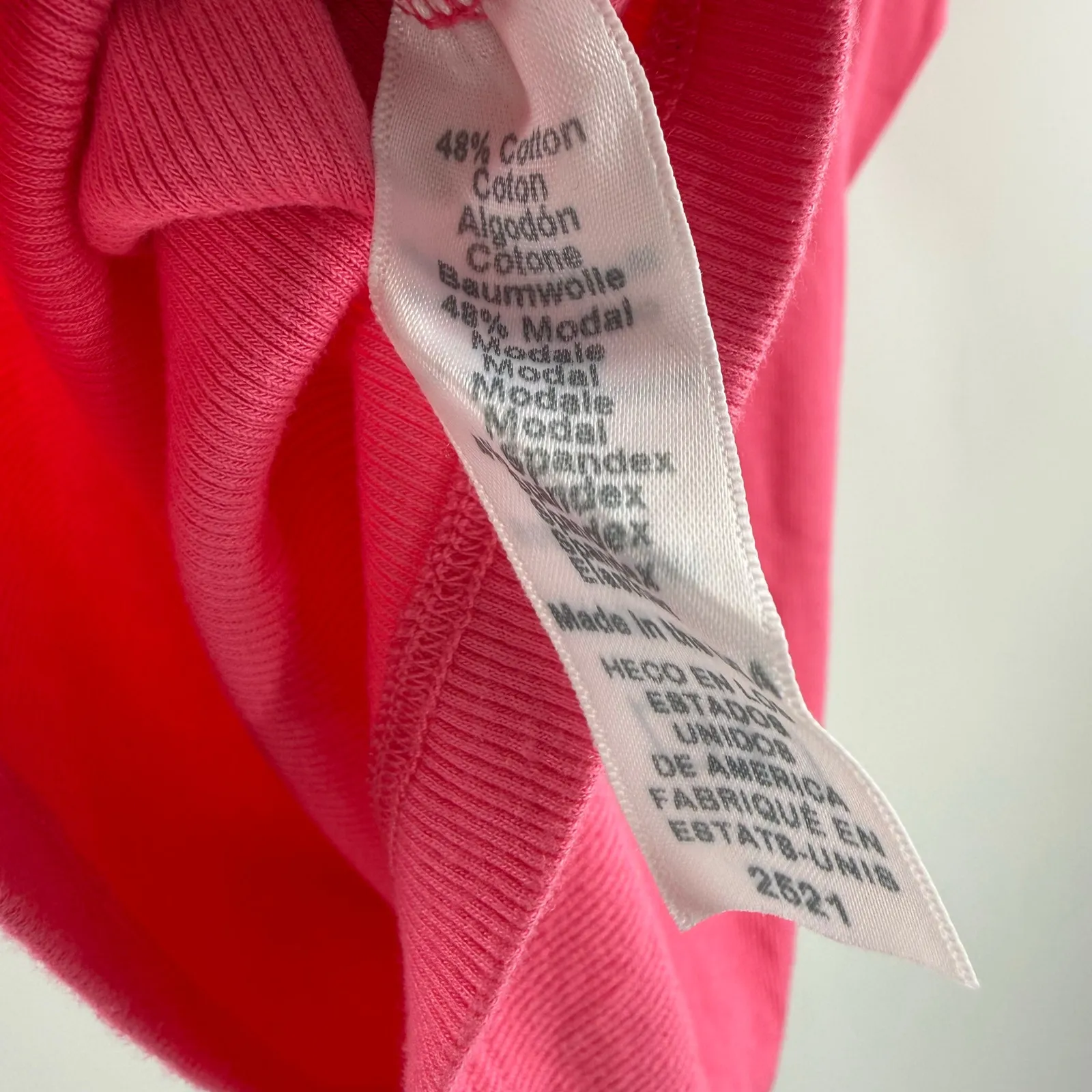 Michael Stars Top Women's Size Extra Large NEW Amara Zinnia Pink Ribbed NWOT - Image 13