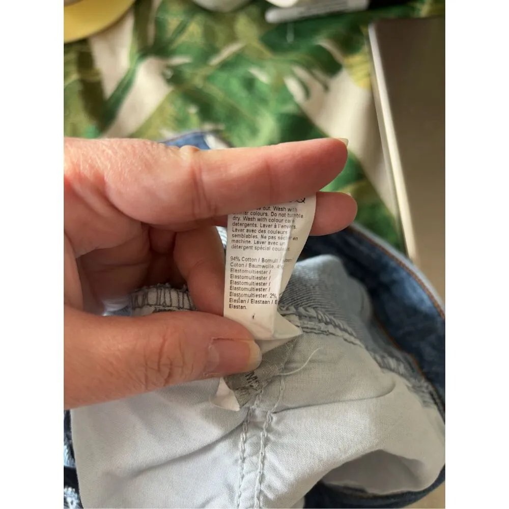 River island distressed raw hem jeans size UK 18S - Image 4