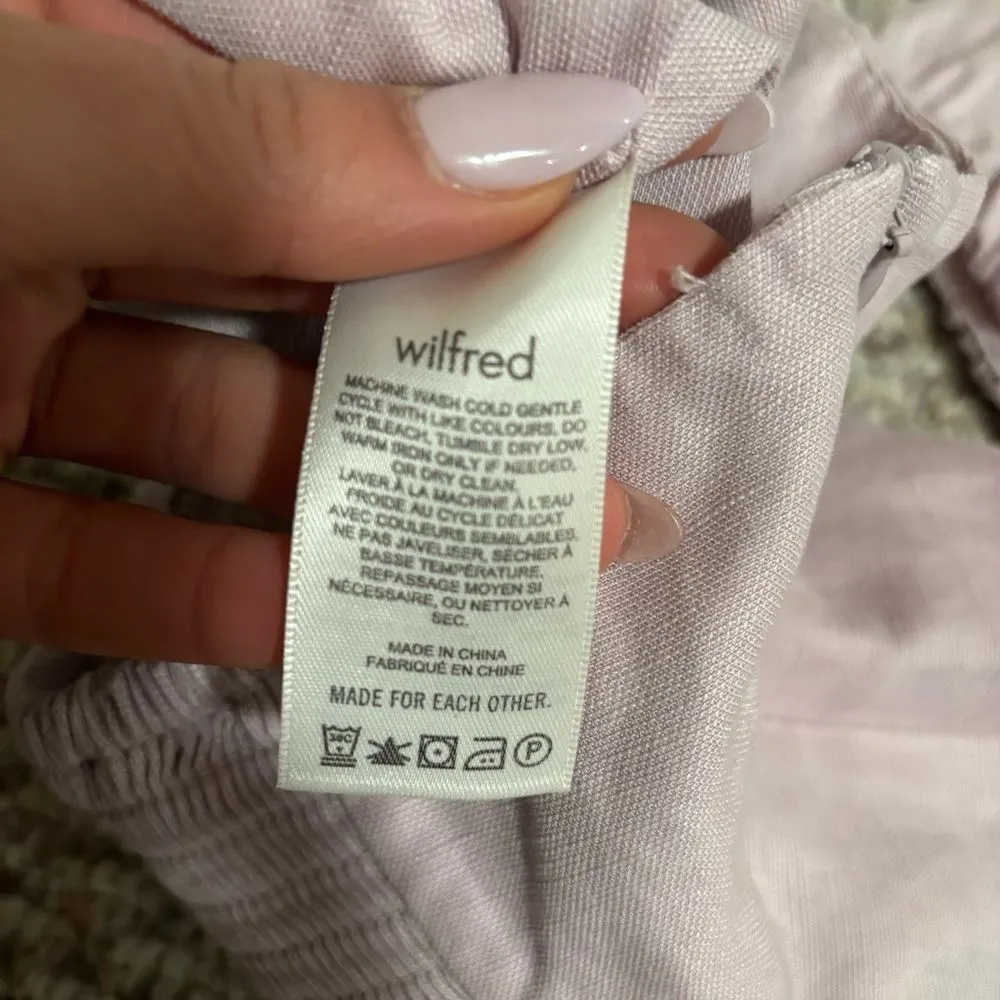 Aritzia Wilfred Muse Linen Corset Blouse Lilac Purple- Size Small - Image 11