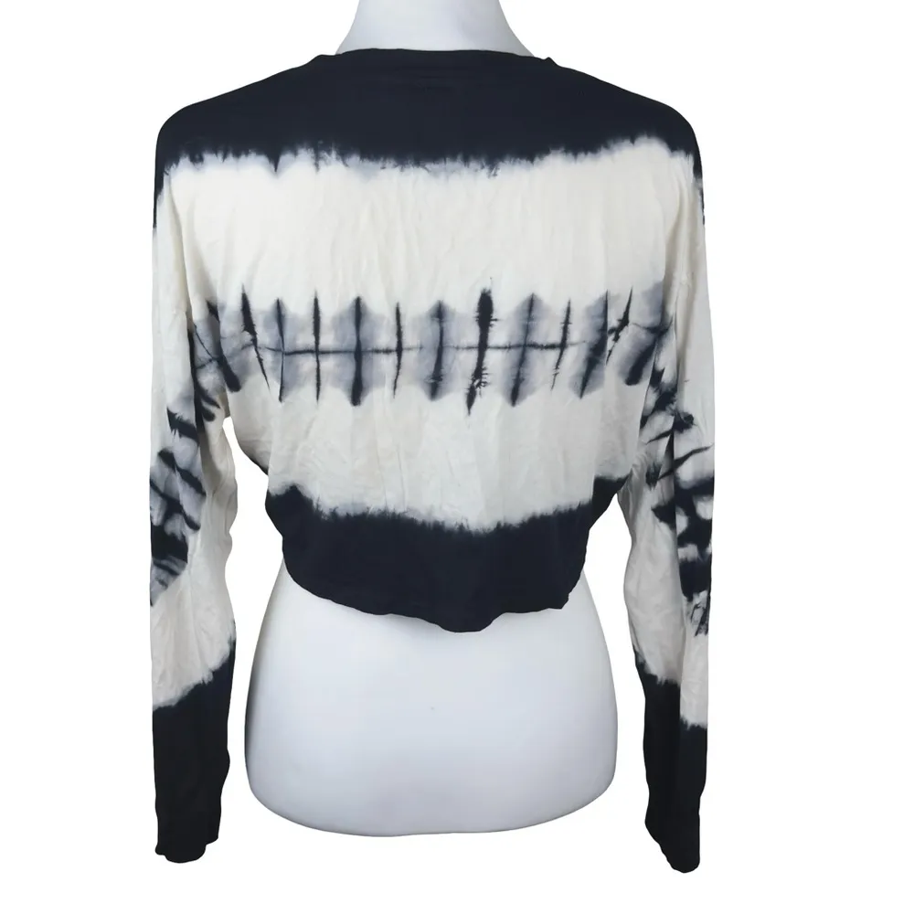 Mono B Tie Dye Twist Front Long Sleeve Crop Top Size Medium Size L - Image 4