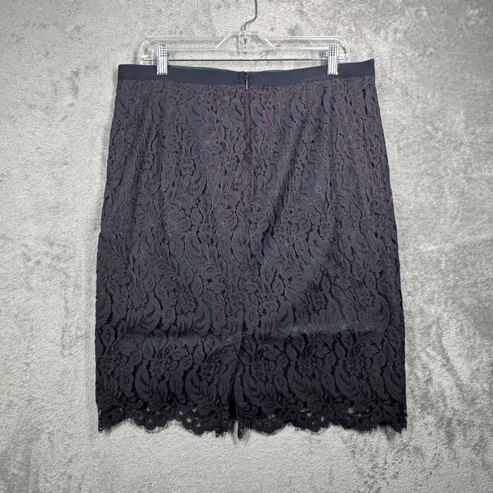 Talbots Skirt Petites 14P Black Lace Pencil Office Business Party Goth Glam Work - Image 3