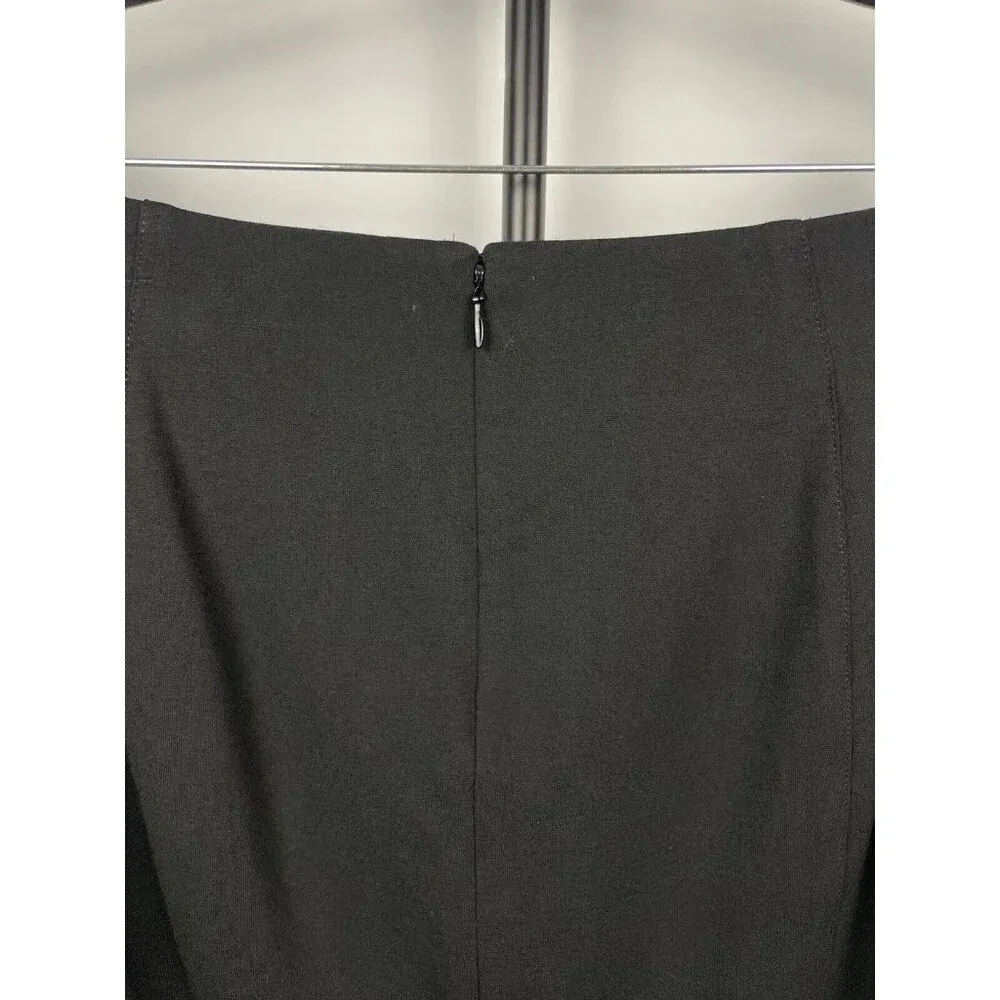 CAbi 550 Seamed Pencil Skirt‎ Womens Black Stretch Knit Back Zipper Size 8 - Image 3