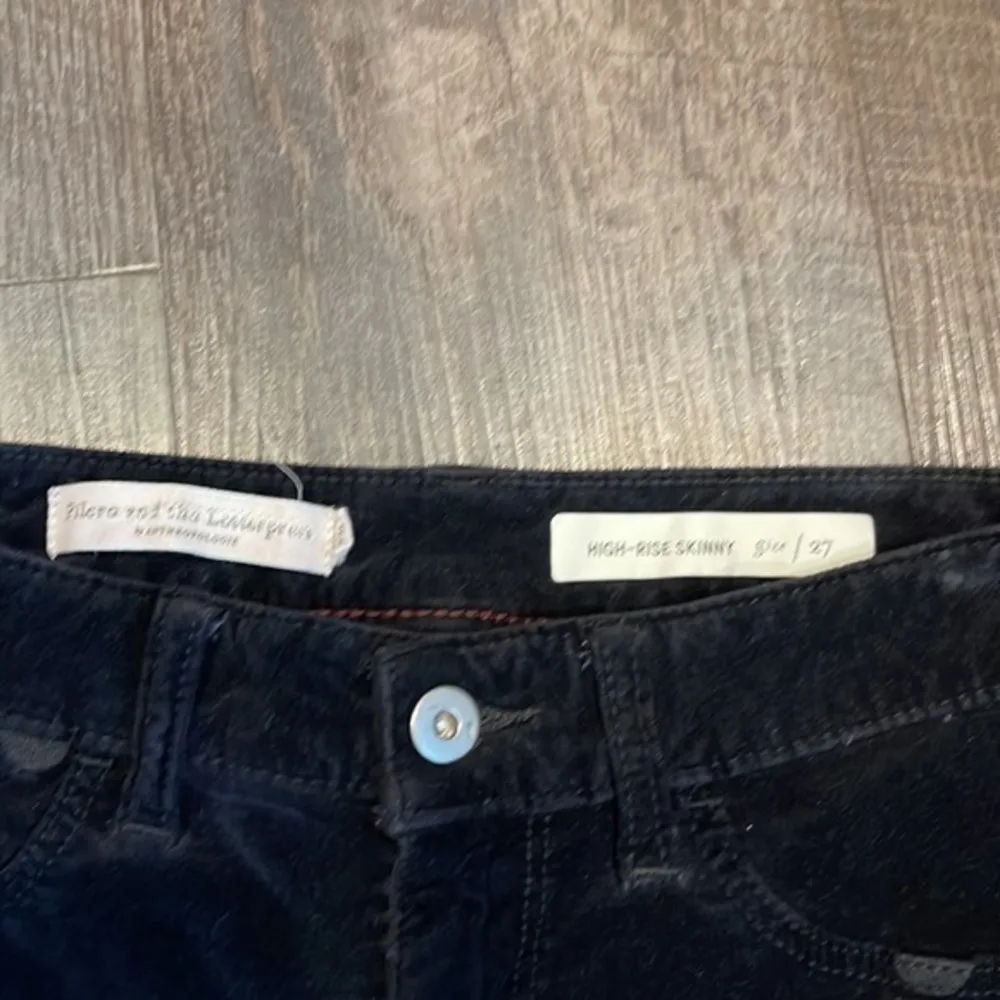 Pilcrow and the letterpress velvet skinny polkadot pants black - Image 2