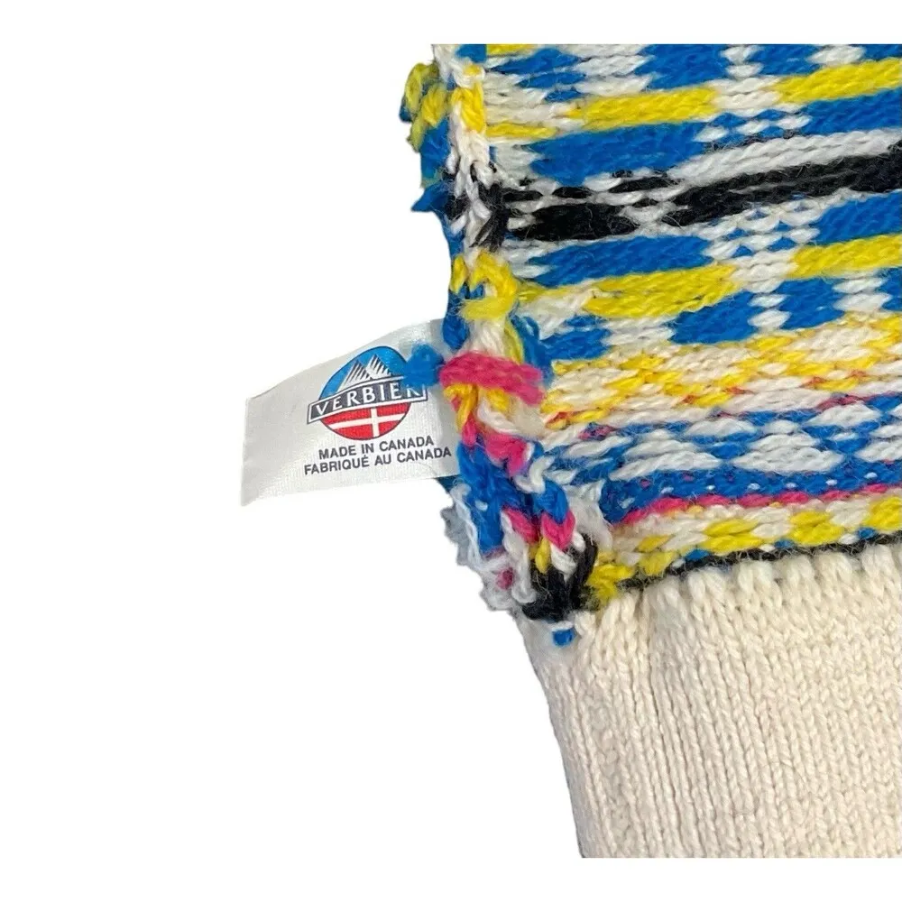 Vintage Verbier Ski Knit Beanie Blue - Image 3