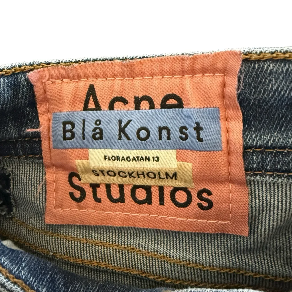 Acne Studios Peg Mid Blue Jean Bla konst Women’s Size Waist 26 Length 32 - Image 7