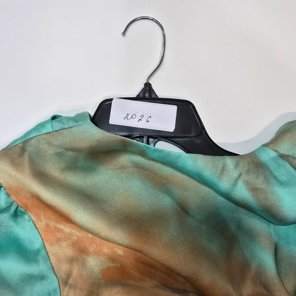 Superdown Eleen Blouson Top in Teal Multi - Image 10