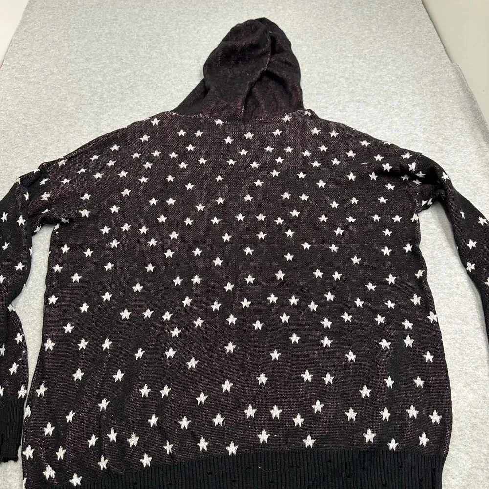 Fate Black and pink star sweatshirt with hoodie 100% cotton Small H0221 - Image 12