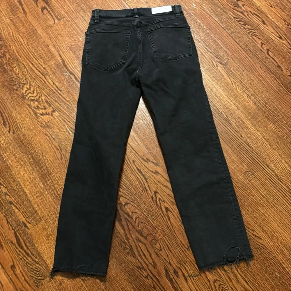 RE/DONE Redone Black High Waisted Straight Leg Jeans - Image 5